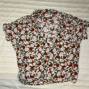 Goodfellow button up size XXL short sleeve mens light pink Coconut EUC